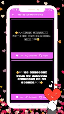 love messages to fall in love android App screenshot 3